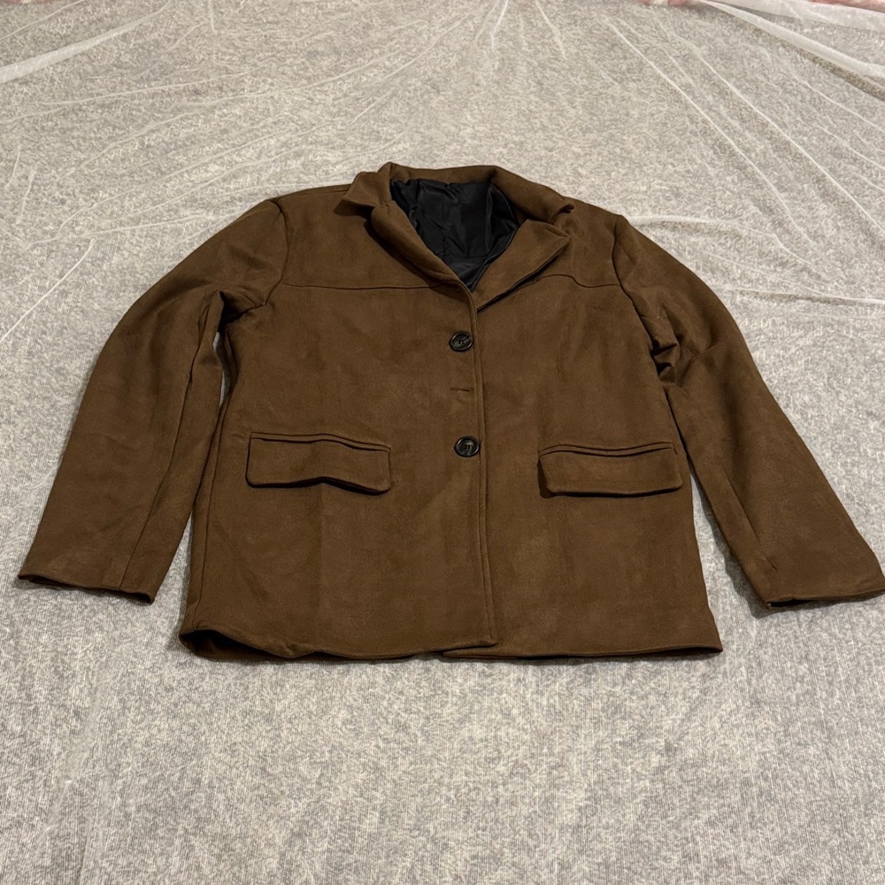Elegant Brown Women's Blazer